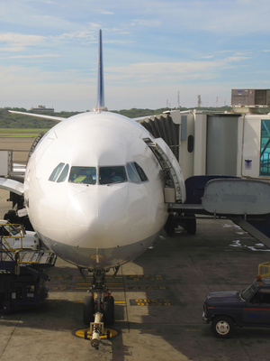 Flugzeug vor dem Start